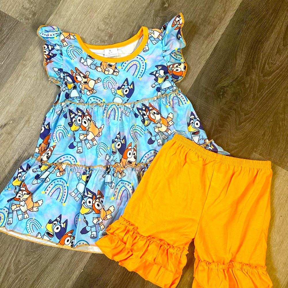 Boutique Bluey ruffle outfit